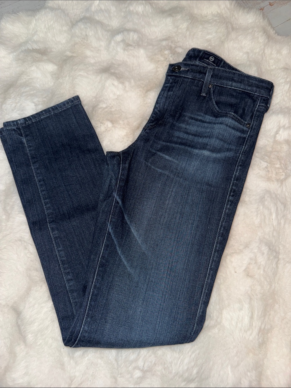 AG Adriano Goldschmied The Prima Mid-Rise Cigarette Jeans in Dark Indigo